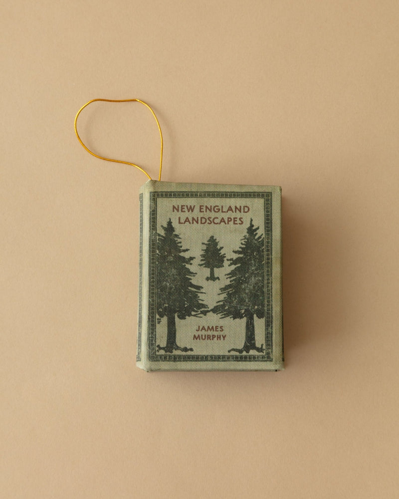 Vintage Fabric Book Ornament - Lone Fox