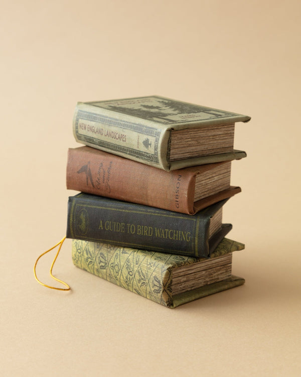 Vintage Fabric Book Ornament - Lone Fox
