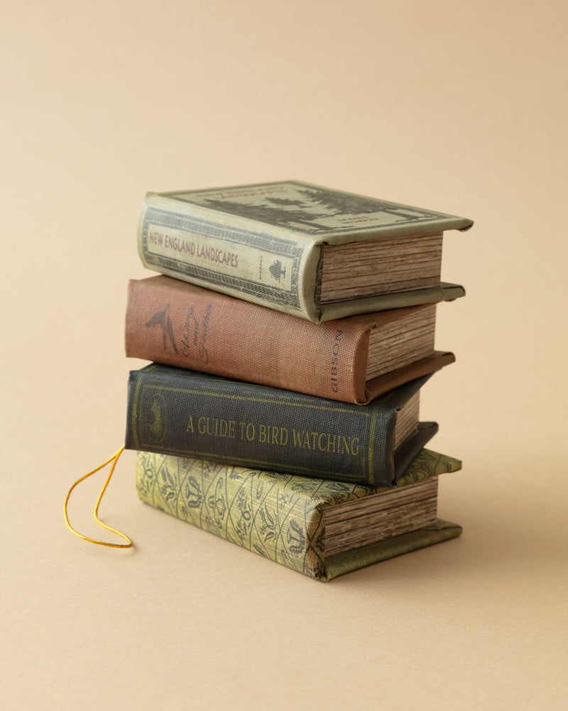 Vintage Fabric Book Ornament - Lone Fox