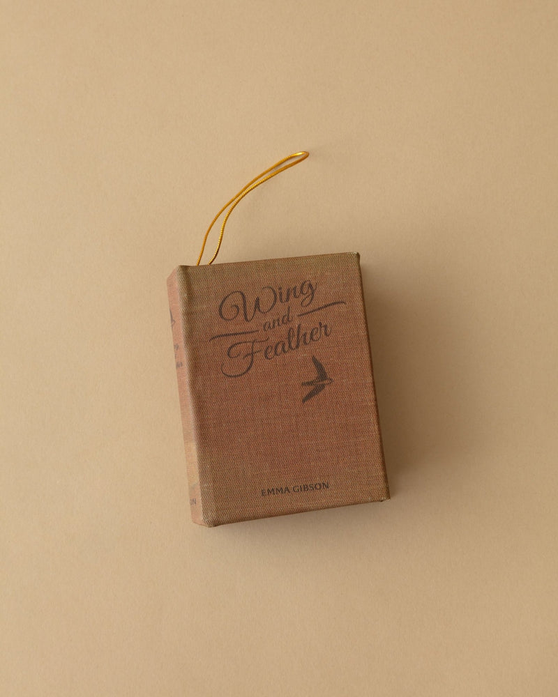 Vintage Fabric Book Ornament - Lone Fox