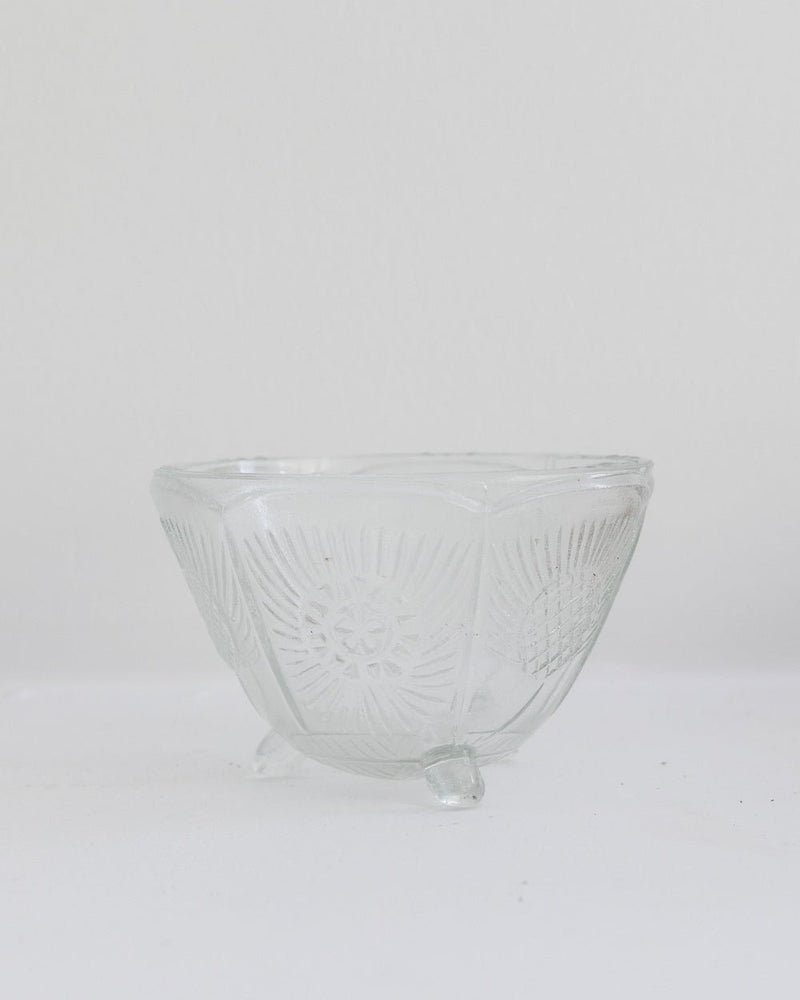 Vintage Glass Footed Bowl - Lone Fox