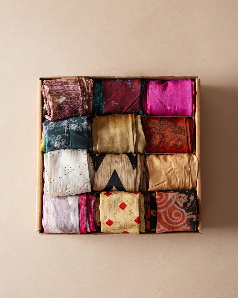 Vintage Silk Sari Ribbons Kit (Set of 12) - Lone Fox