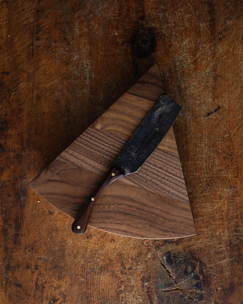 Walnut Cheese Block w/ Hand Forged Knife - Lone Fox