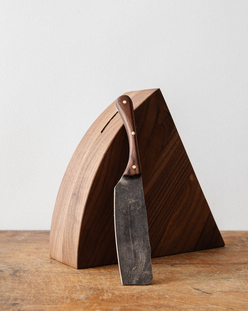 Walnut Cheese Block w/ Hand Forged Knife - Lone Fox