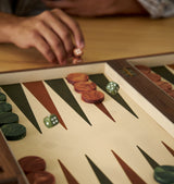 Walnut, Leather & Marble Backgammon Board - Lone Fox