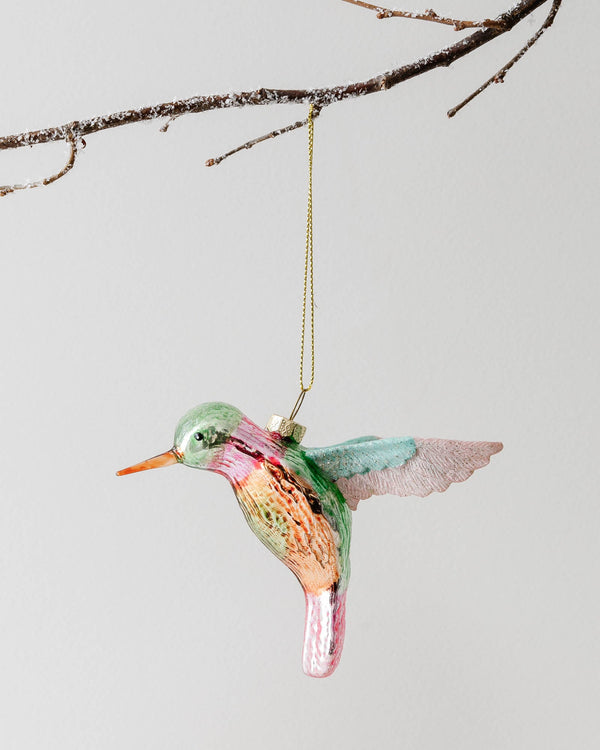 Watercolor Hummingbird Ornament - Lone Fox