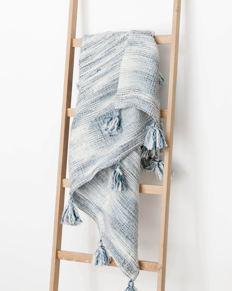 Watercolor Tassel Knit Throw - Lone Fox