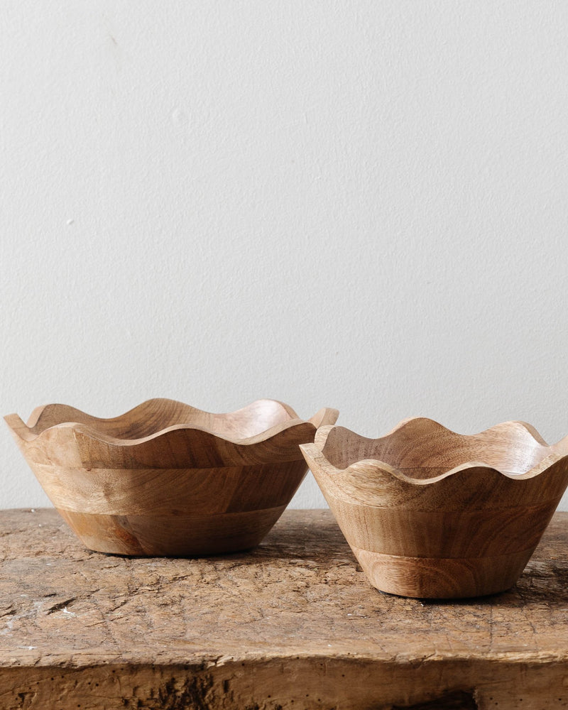 Wavy Edge Wooden Bowls - Lone Fox