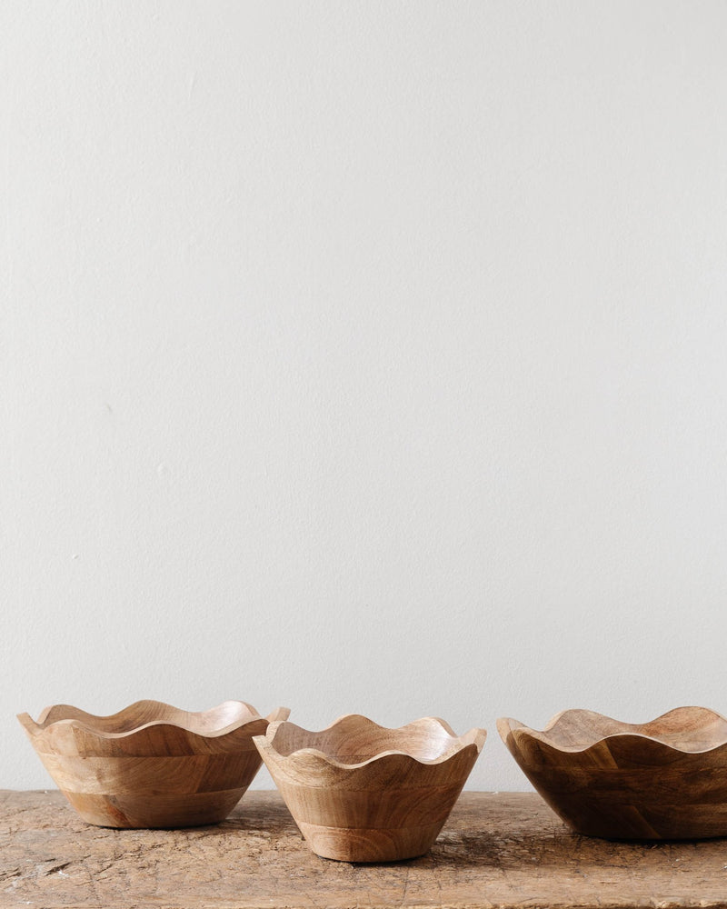 Wavy Edge Wooden Bowls - Lone Fox