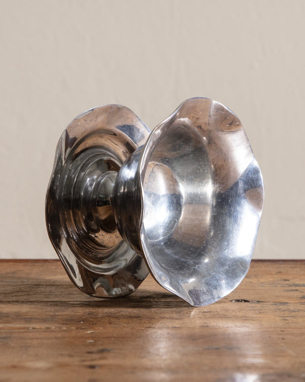 Wavy Silver Pedestal Candy Dish - Lone Fox