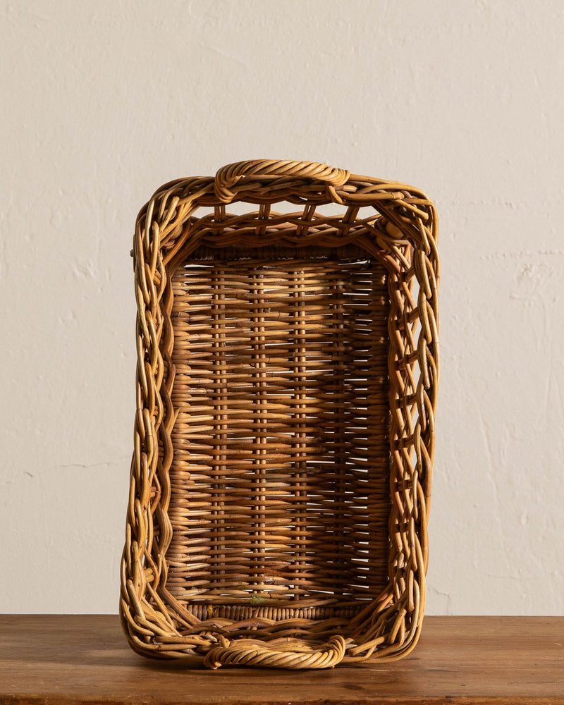 Wicker Basket with Wooden Wheels - Lone Fox