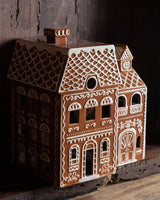 Wide Ceramic Gingerbread House - Lone Fox