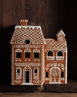 Wide Ceramic Gingerbread House - Lone Fox