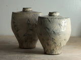 Wild Clay Shouldered Vase with Wild Oats Motif - Lone Fox