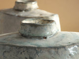 Wild Clay Shouldered Vase with Wild Oats Motif - Lone Fox