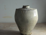 Wild Clay Shouldered Vase with Wild Oats Motif - Lone Fox