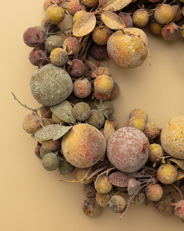 Winter Frosted Orchard Wreath - Lone Fox