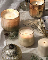 Winter White Radiant Glass Candle (Small) - Lone Fox