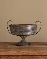 Wire Worked Metal Basket w/ Handles - Lone Fox