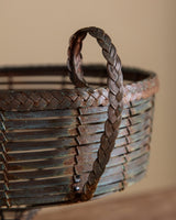Wire Worked Metal Basket w/ Handles - Lone Fox