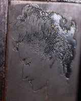 Woman Metal Portrait Plate after A. G. Learned in Cross-Corner Frame - Lone Fox