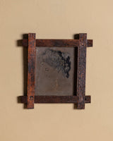 Woman Metal Portrait Plate after A. G. Learned in Cross-Corner Frame - Lone Fox