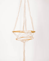 Wood + Macrame Hanging Planter - Lone Fox