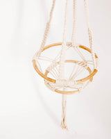 Wood + Macrame Hanging Planter - Lone Fox
