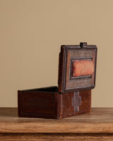 Wood Tramp Art Box w/ Cross Detail, United States, 1940's - Lone Fox
