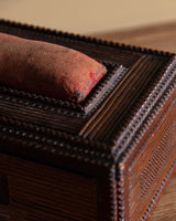 Wood Tramp Art Box w/ Cross Detail, United States, 1940's - Lone Fox