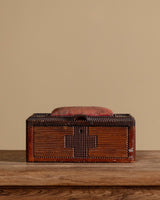 Wood Tramp Art Box w/ Cross Detail, United States, 1940's - Lone Fox
