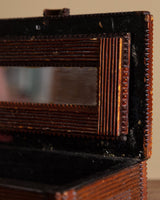 Wood Tramp Art Box w/ Cross Detail, United States, 1940's - Lone Fox