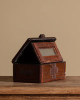 Wood Tramp Art Box w/ Cross Detail, United States, 1940's - Lone Fox