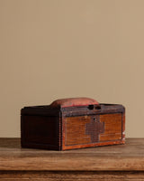 Wood Tramp Art Box w/ Cross Detail, United States, 1940's - Lone Fox
