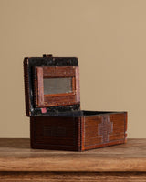 Wood Tramp Art Box w/ Cross Detail, United States, 1940's - Lone Fox
