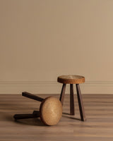 Wooden and Rope Stools Manner of Audoux - Minet, 1960's (2 available) - Lone Fox