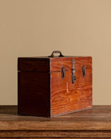 Wooden Tool Box with Handle, American, 1940's - Lone Fox