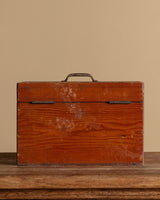 Wooden Tool Box with Handle, American, 1940's - Lone Fox