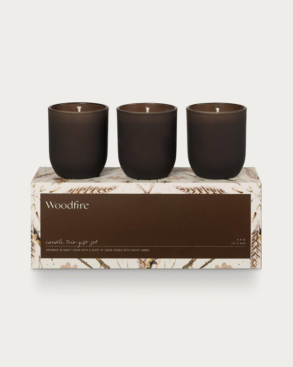 Woodfire Candle Trio Gift Set - Lone Fox