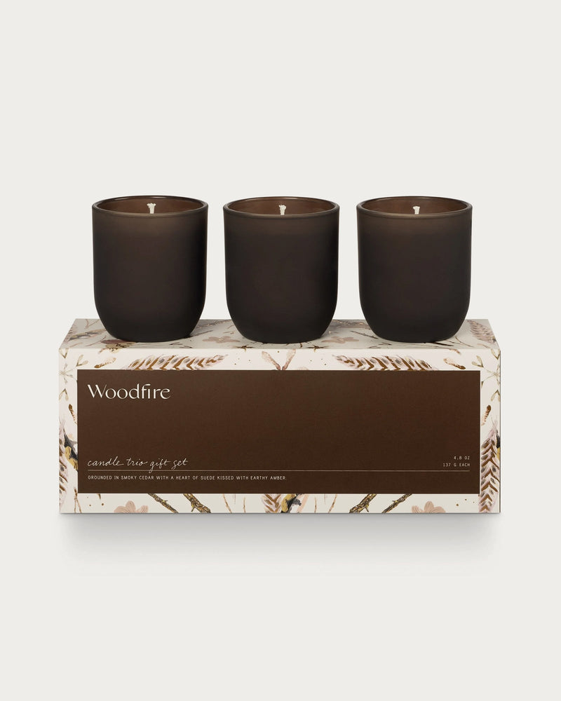 Woodfire Candle Trio Gift Set - Lone Fox