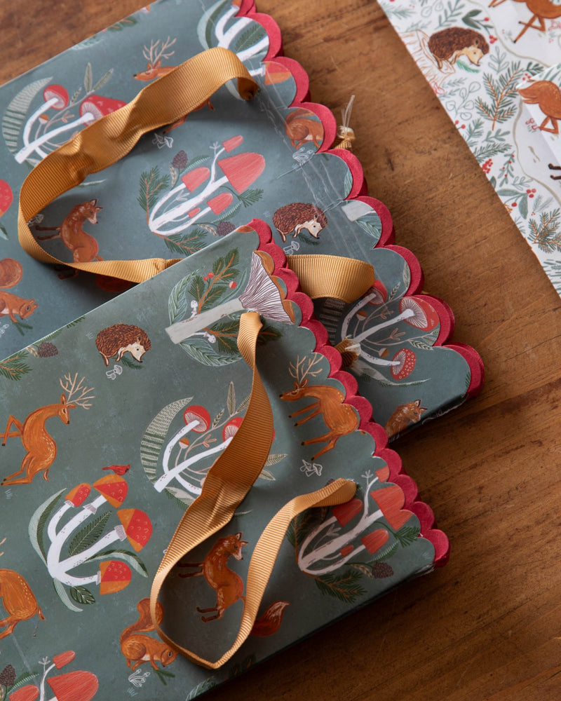 Woodland Animals Recycled Paper Gift Bags (set of 4) - Lone Fox