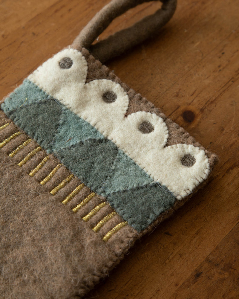 Wool Felt Dove Shaped Stocking - Lone Fox