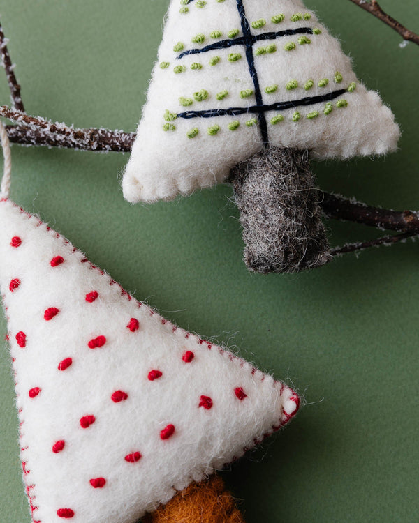 Wool Felt Tree Ornament - Lone Fox