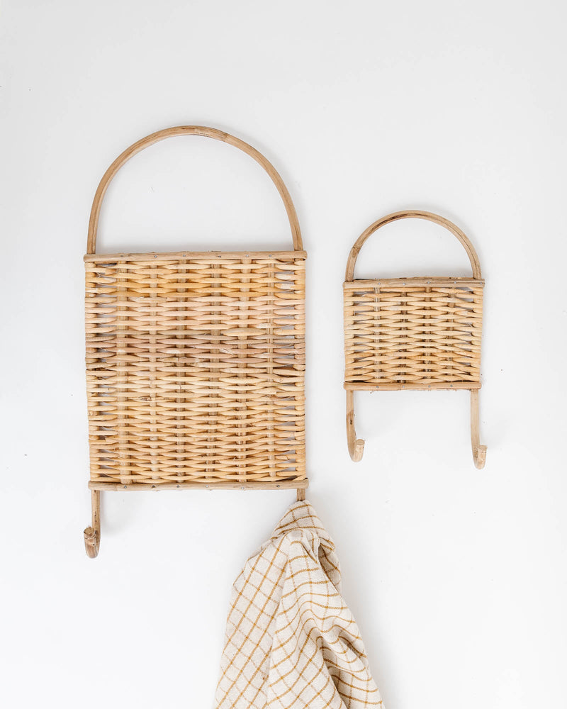 Woven Rattan Wall Hooks (set of 2) - Lone Fox