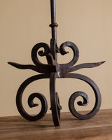 Wrought Iron Scrollwork Tripod Pricket Candleholder, Spain, 1940's - Lone Fox