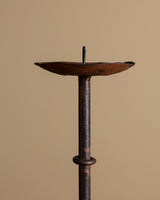 Wrought Iron Scrollwork Tripod Pricket Candleholder, Spain, 1940's - Lone Fox