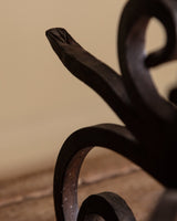 Wrought Iron Scrollwork Tripod Pricket Candleholder, Spain, 1940's - Lone Fox