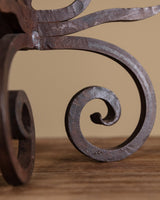 Wrought Iron Scrollwork Tripod Pricket Candleholder, Spain, 1940's - Lone Fox