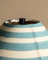 Wrought Iron Swirl Motif Lamp w/ Hand Painted Shade, Italy, 1920s - Lone Fox