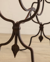Wrought Iron & Tile Top Side Table - Lone Fox